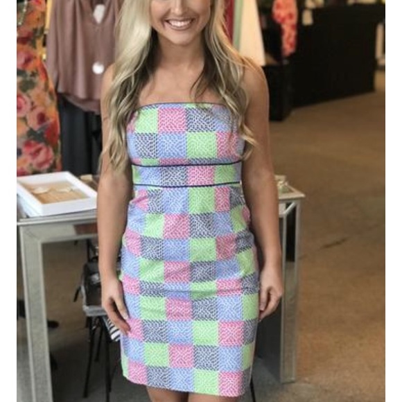 strapless dress with cardigan